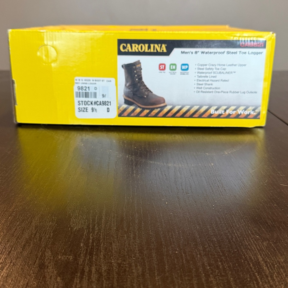 Carolina Men's 8" Waterproof Steel Toe Logger Boots